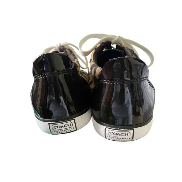 Coach | Women's Leatherware Barrett Animal Print Sneakers Size 9 - Picture 5 of 6